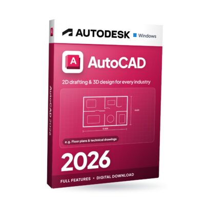 Autodesk AutoCAD 2026 for Windows software box