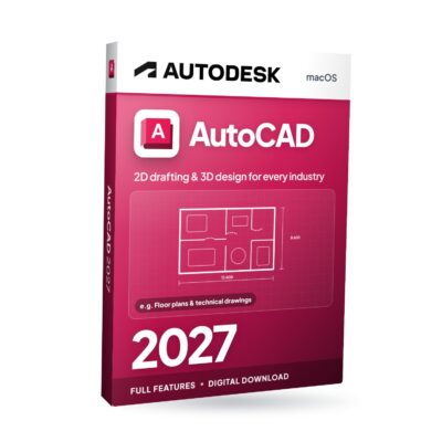 Autodesk AutoCAD 2027 for MacOS software box