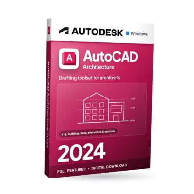 Autodesk AutoCAD Architecture 2024 for Windows software box