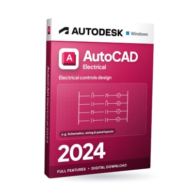 Autodesk AutoCAD Electrical 2024 for Windows software box