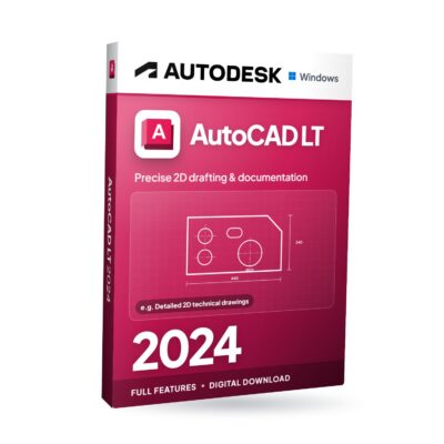 Autodesk AutoCAD LT 2024 for Windows software box