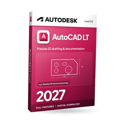 Autodesk AutoCAD LT 2027 for MacOS software box