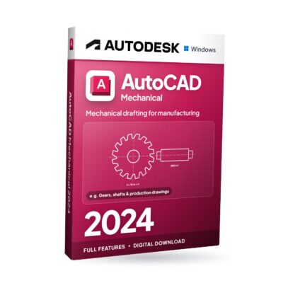 Autodesk AutoCAD Mechanical 2024 for Windows software box