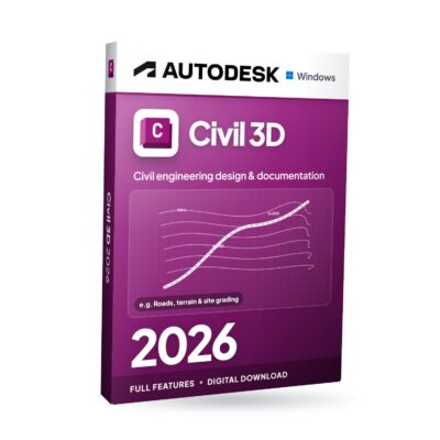 Autodesk Civil 3D 2026 for Windows software box