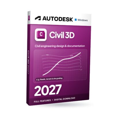 Autodesk Civil 3D 2027 for Windows software box