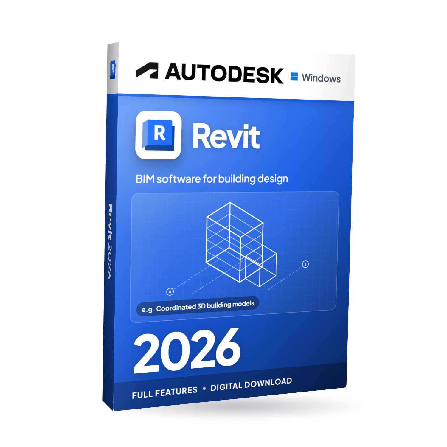 Autodesk Revit 2026 for Windows software box