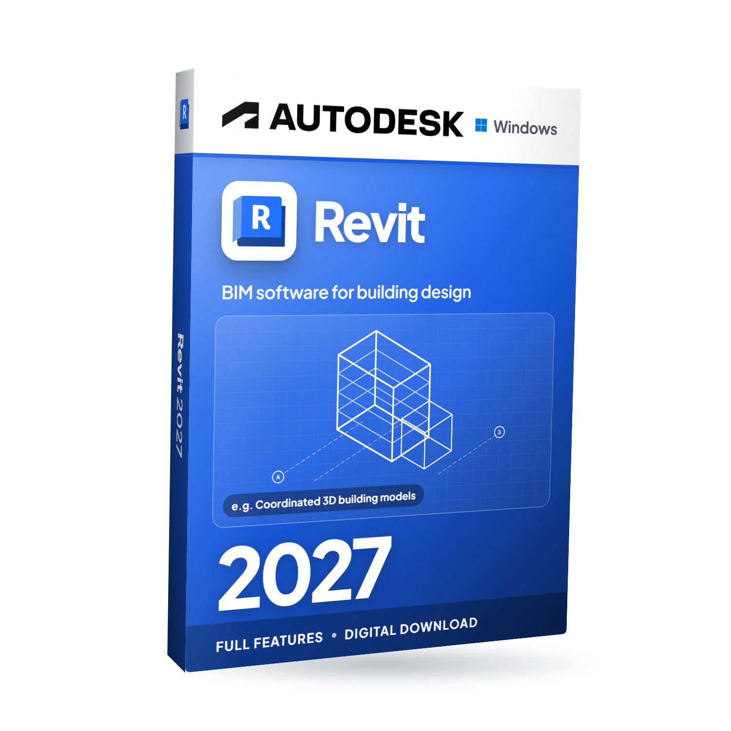 Autodesk Revit 2027 for Windows software box