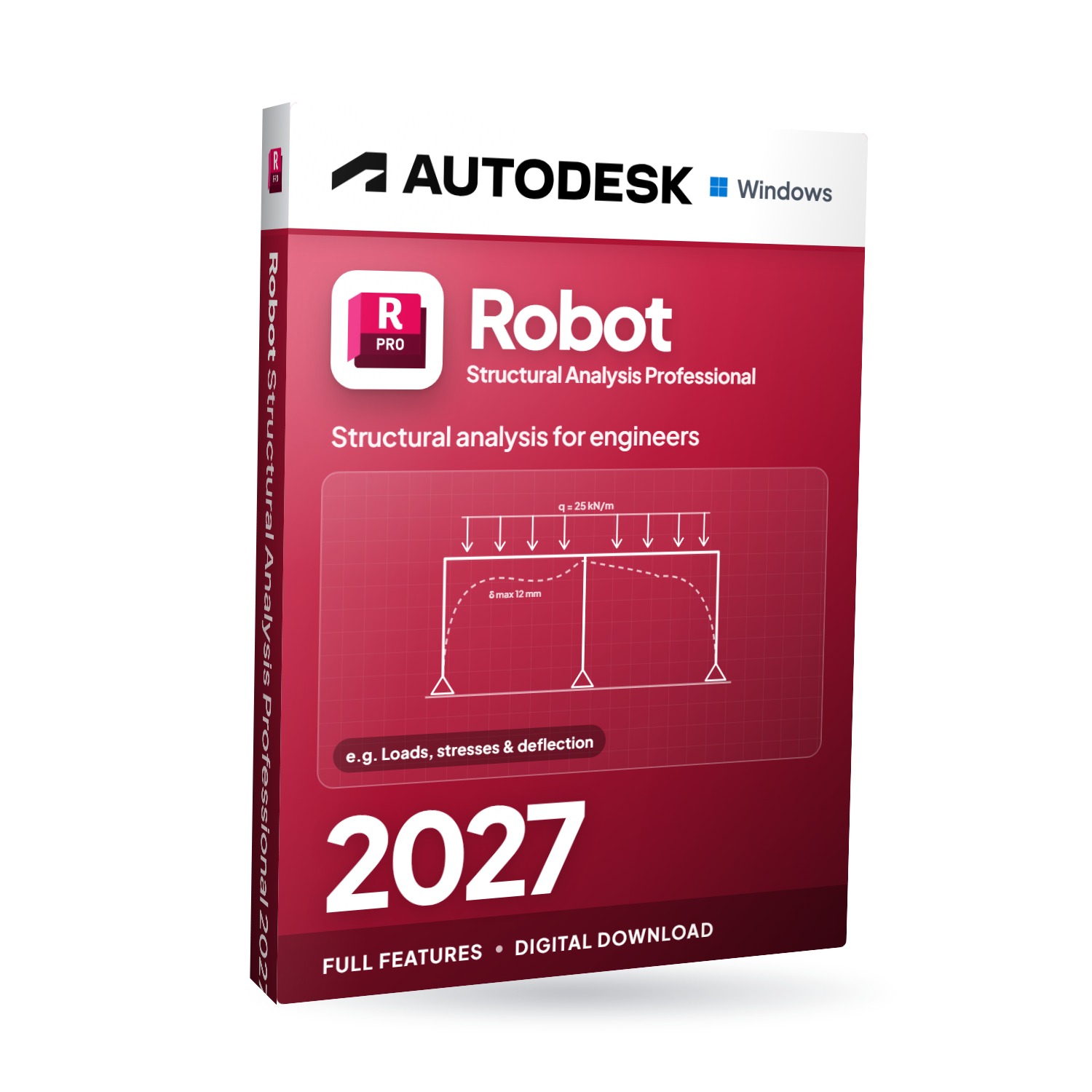 Autodesk Robot Structural Analysis Professional 2027 for Windows software box