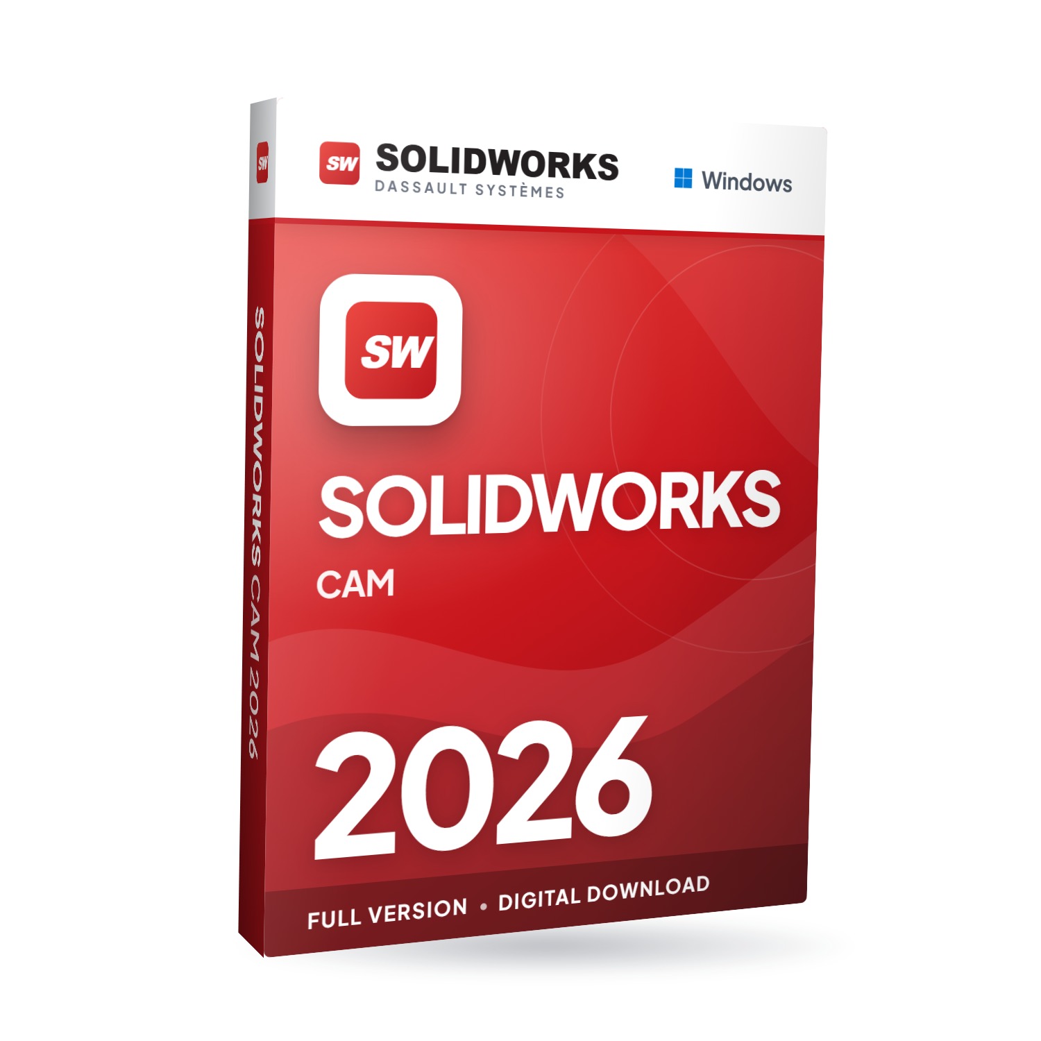SOLIDWORKS CAM 2026 for Windows software box